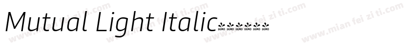 Mutual Light Italic字体转换